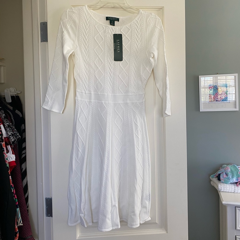 Lauren Ralph Lauren Essentials winter white dress